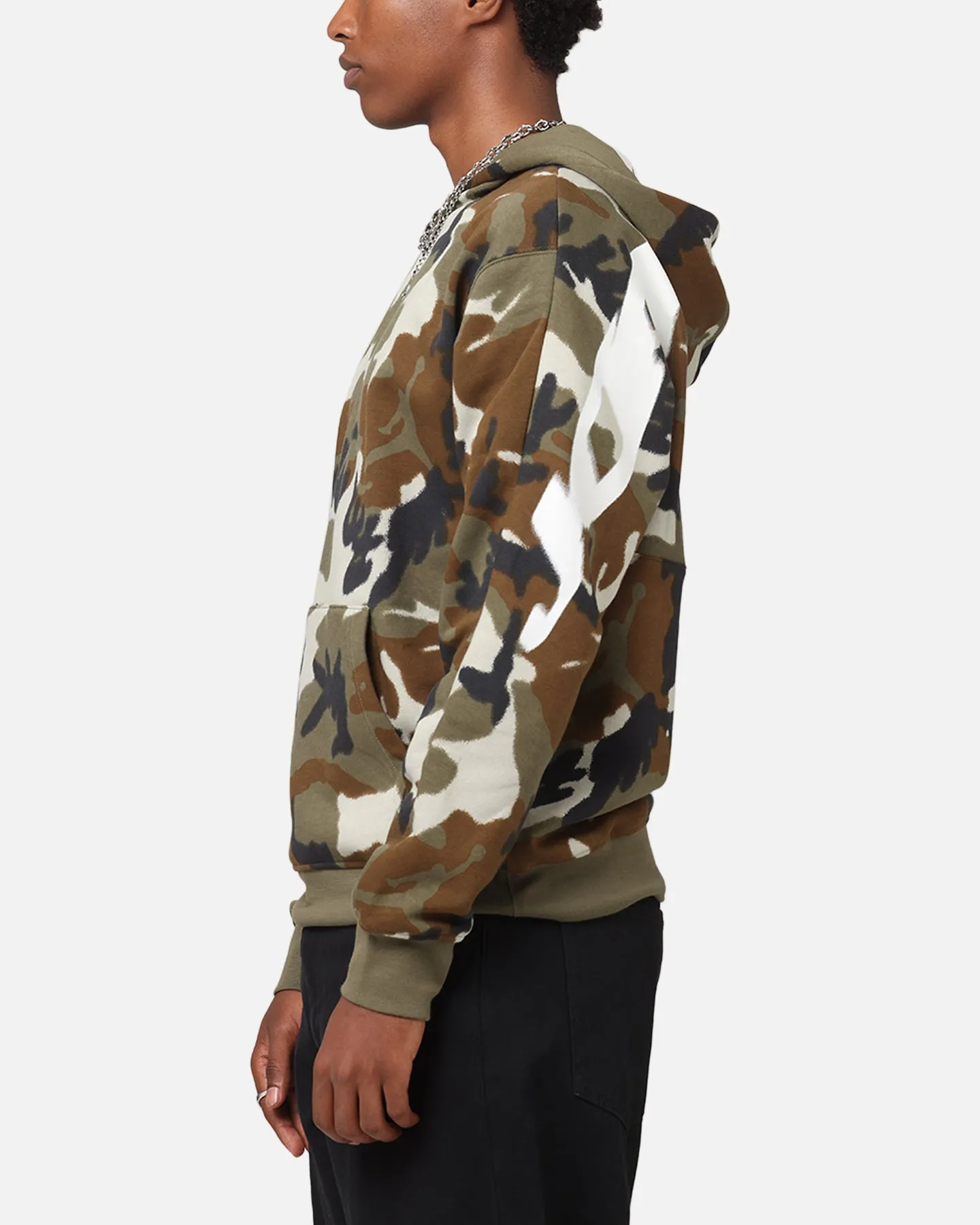 Pullover à capuche camouflage Jordan Jumpman MVP Statement vert olive clair