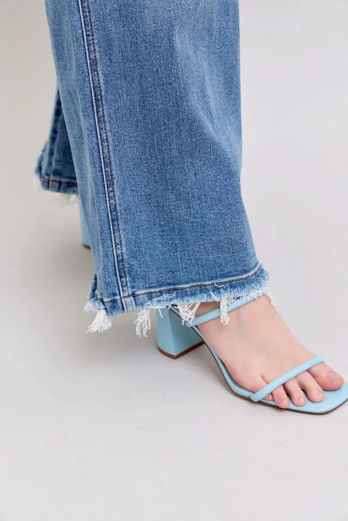 Judy Blue Jeans Rétro à Taille Haute et Coupe Large