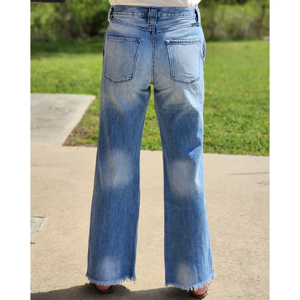 KanCan Louise Ultra Haute Taille Denim Lavage Moyen Années 90