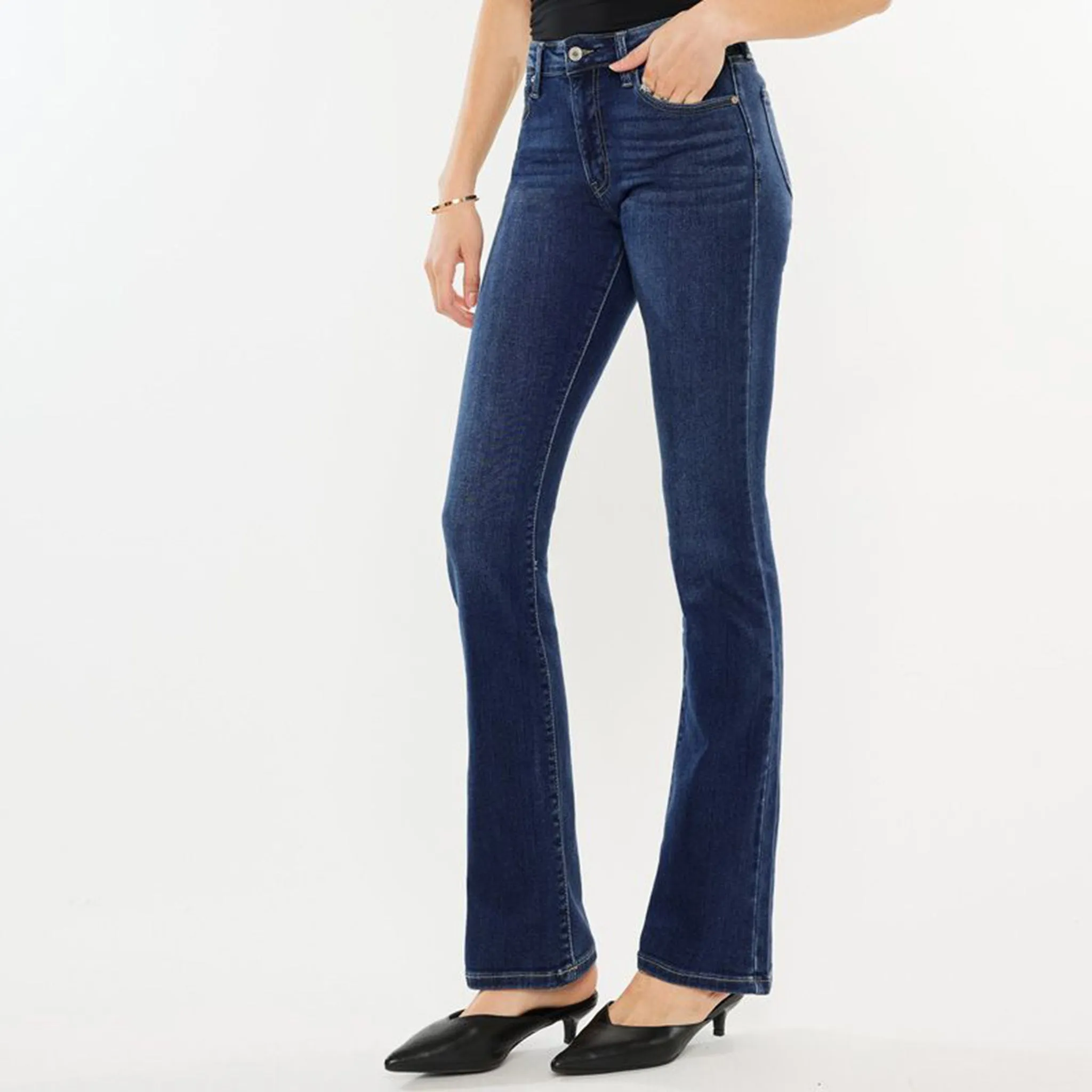 KanCan Femme Boot Cut Élevé et Sombre