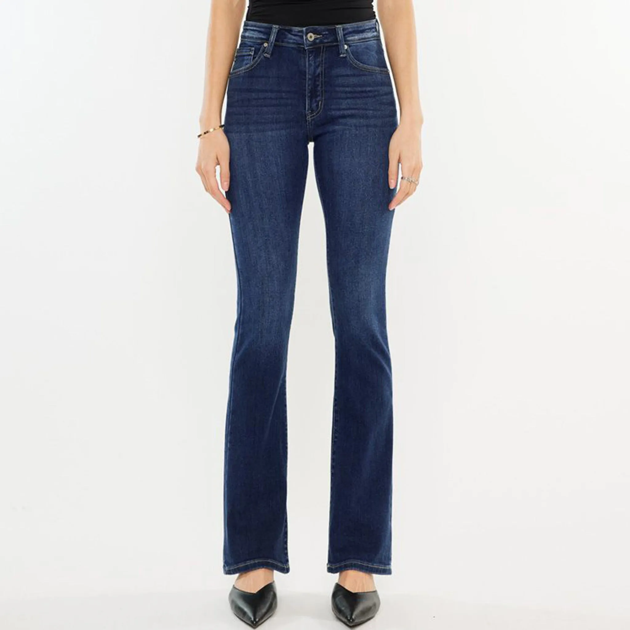 KanCan Femme Boot Cut Élevé et Sombre