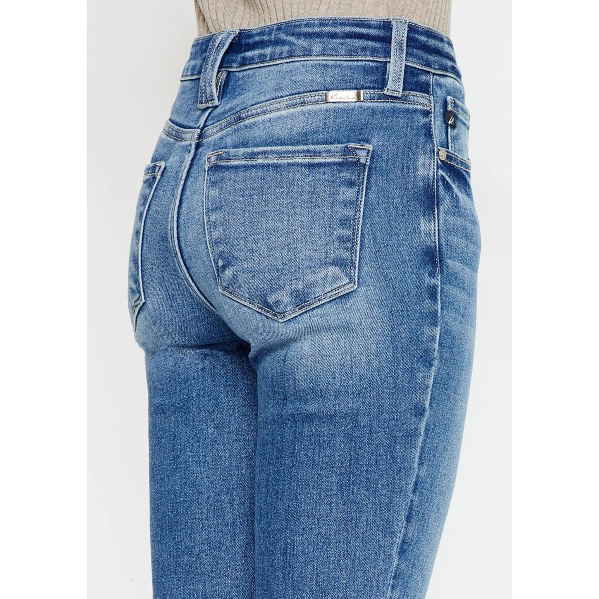 Jean taille haute court pour femme KanCan