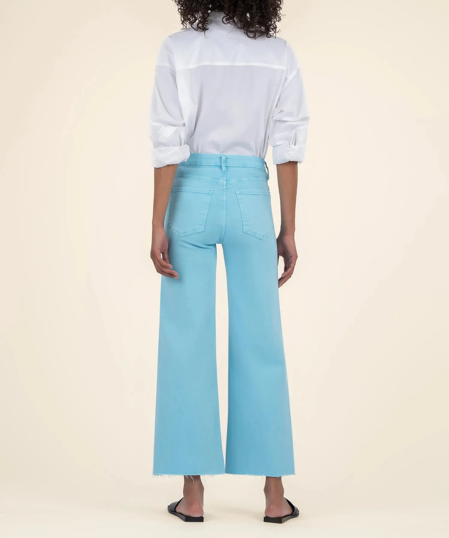 Kut From the Kloth Meg Jeans à Taille Haute et Jambes Évasées - Bleu Capri