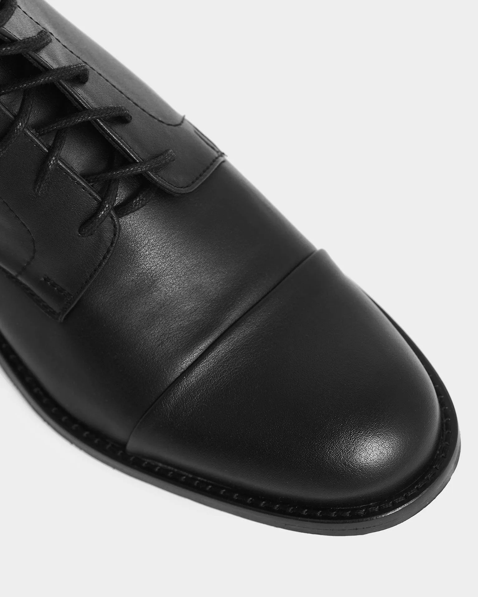 Bottes vegan en similicuir à lacets pour homme | Noir