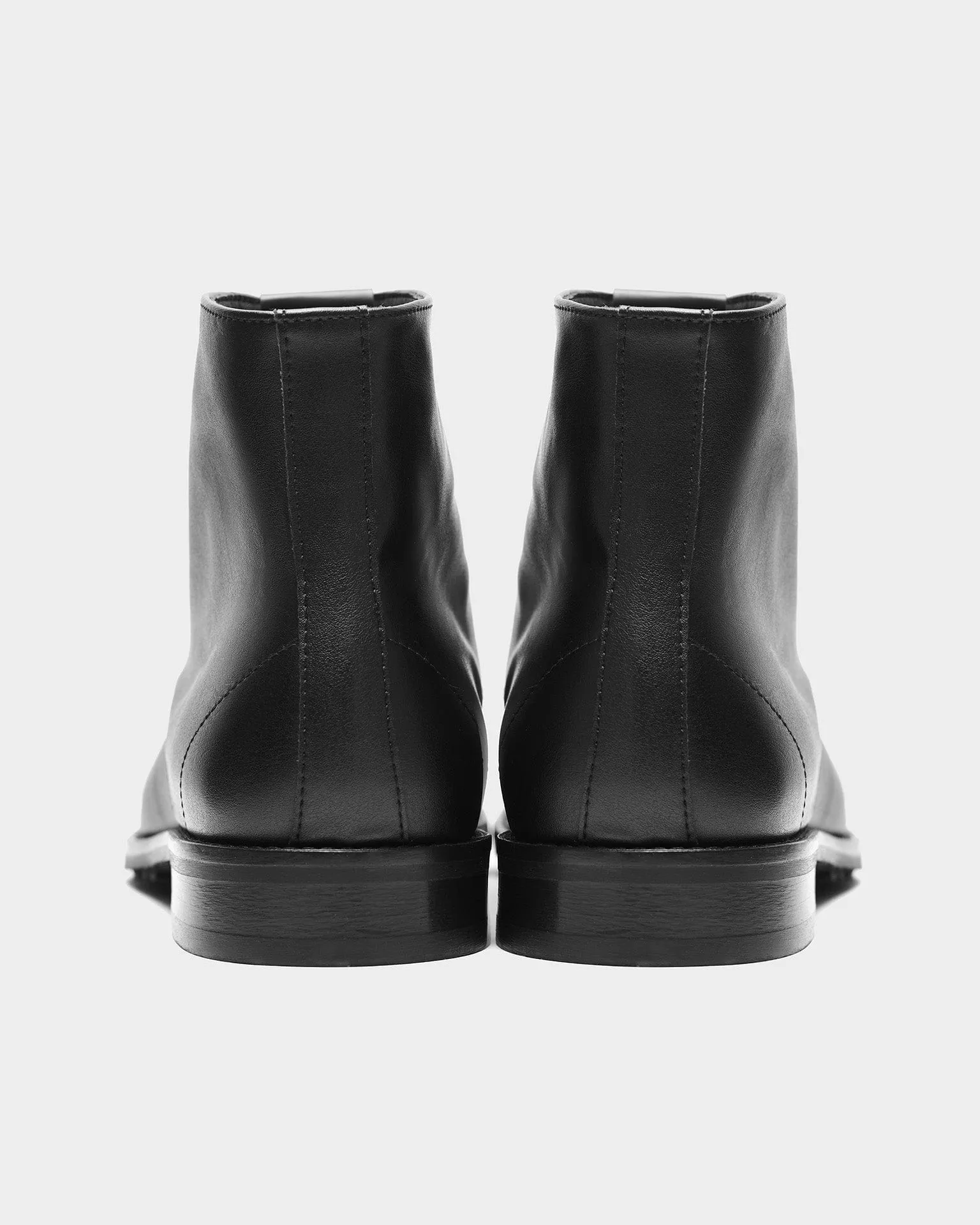 Bottes vegan en similicuir à lacets pour homme | Noir