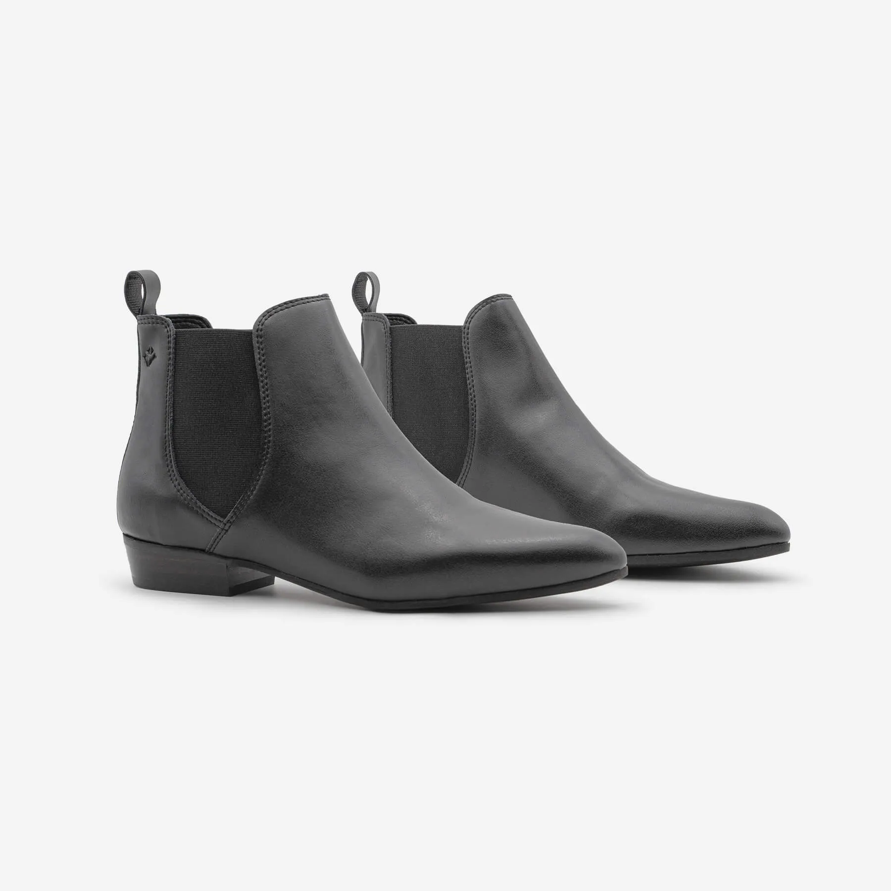 Bottes cheville vegan en similicuir raisin pour femmes Laika | Noir
