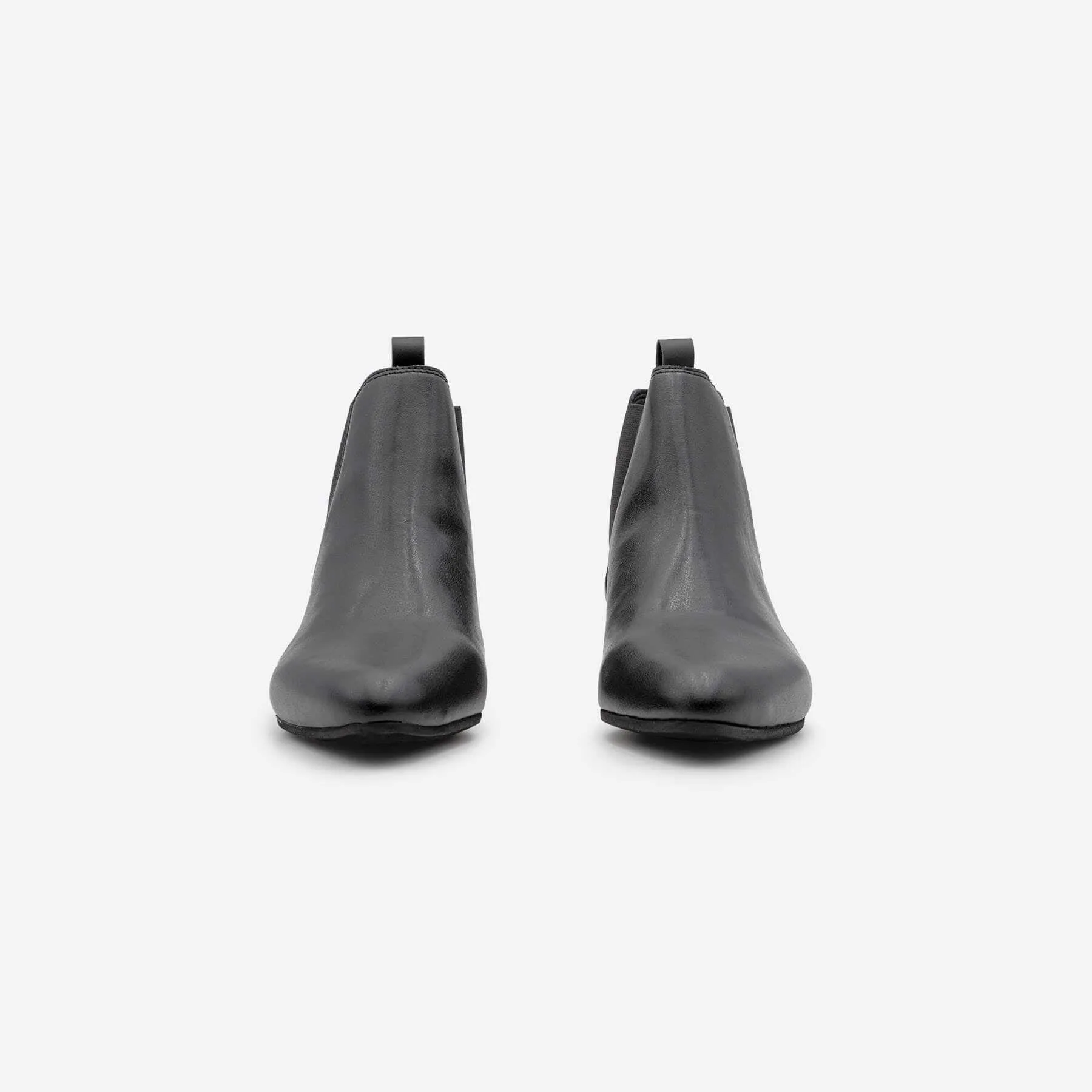Bottes cheville vegan en similicuir raisin pour femmes Laika | Noir