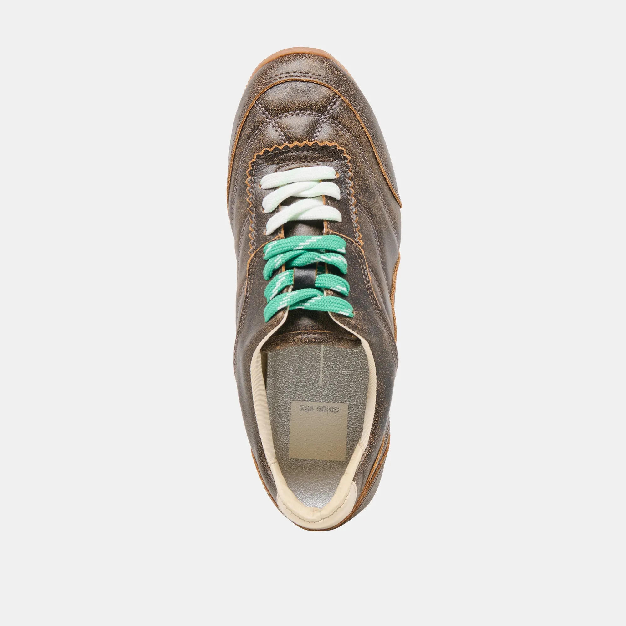 LAINI SNEAKERS CUIR BRUN DÉLABRÉ