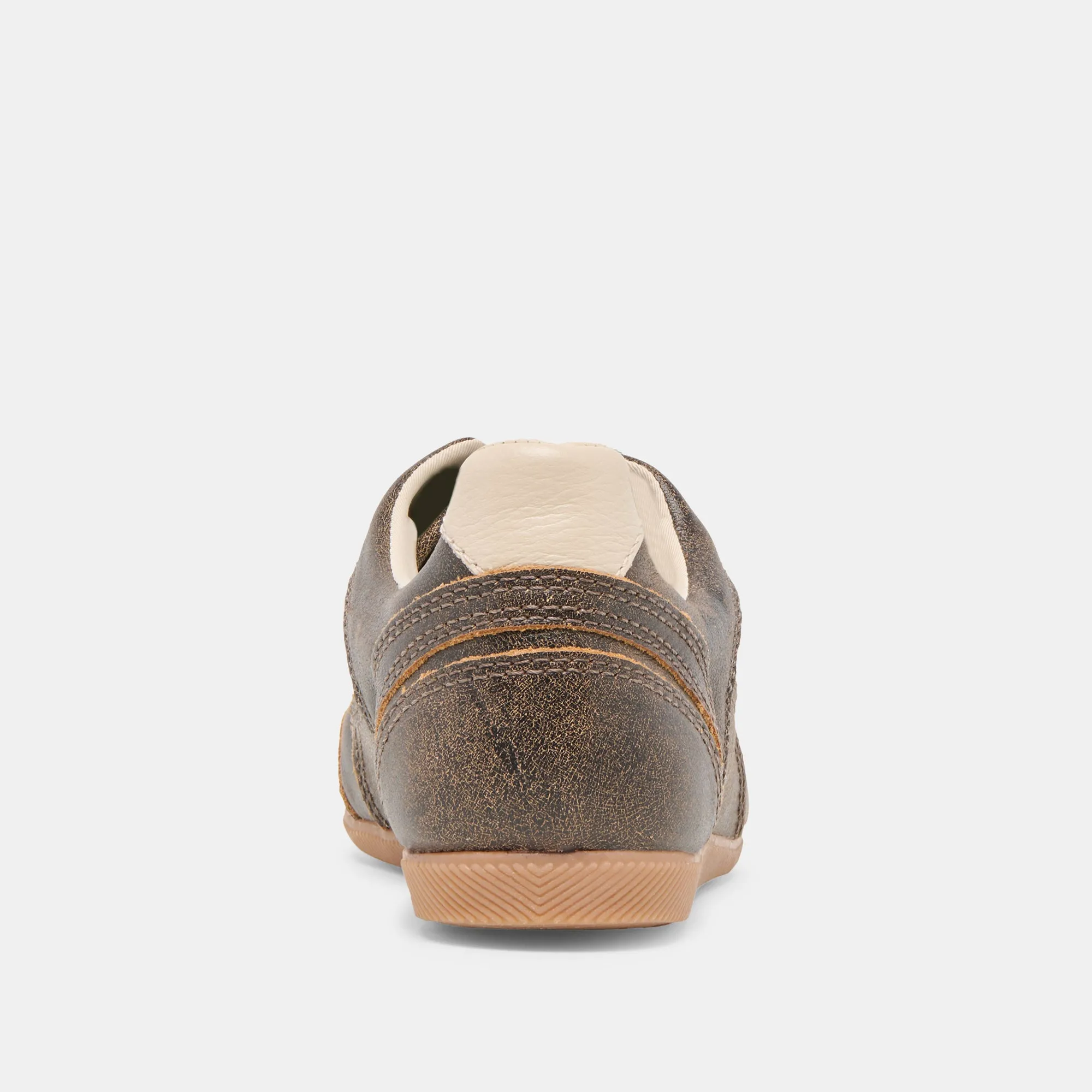 LAINI SNEAKERS CUIR BRUN DÉLABRÉ