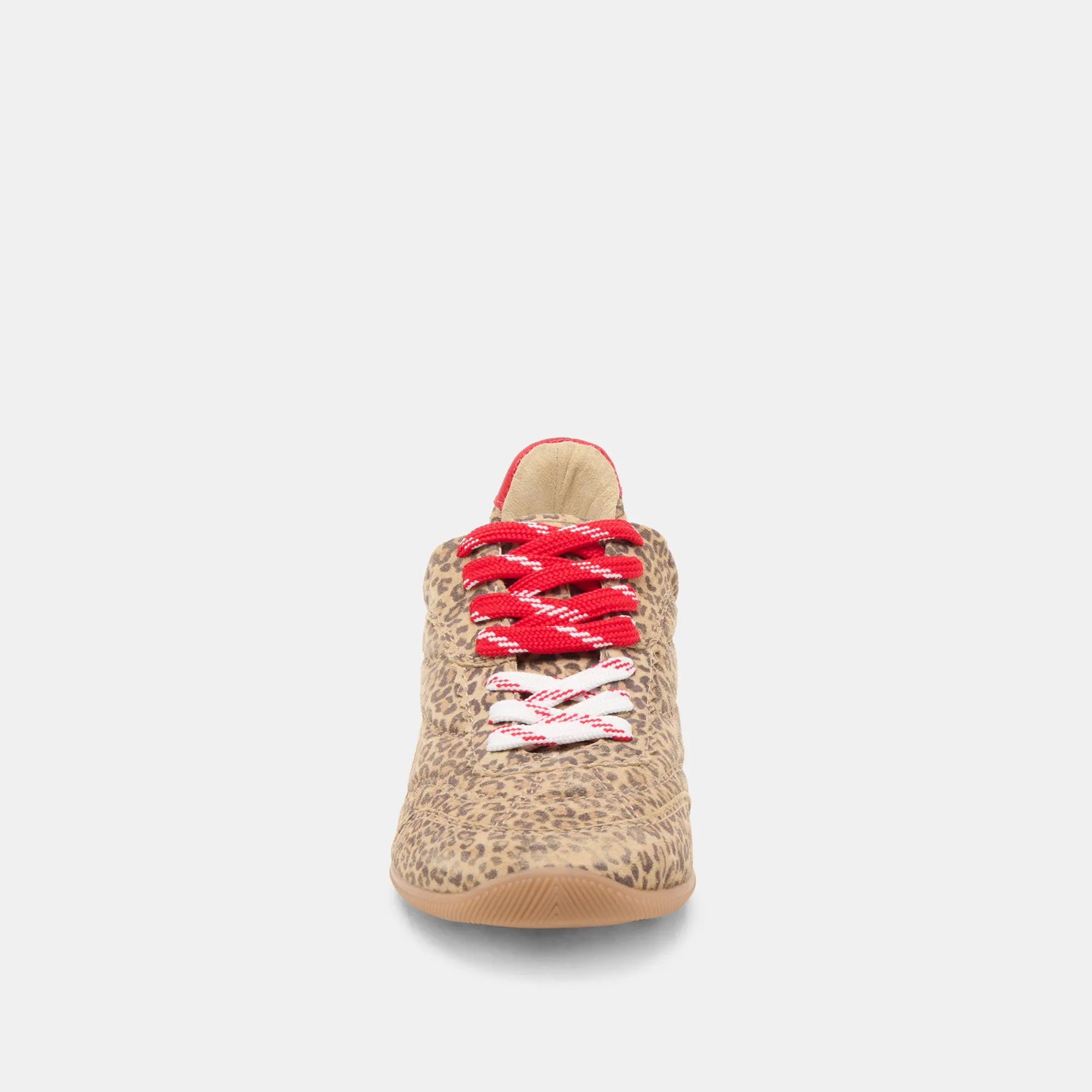 LAINI SNEAKERS TAN IMPRIMÉ LÉOPARD EN DAIM