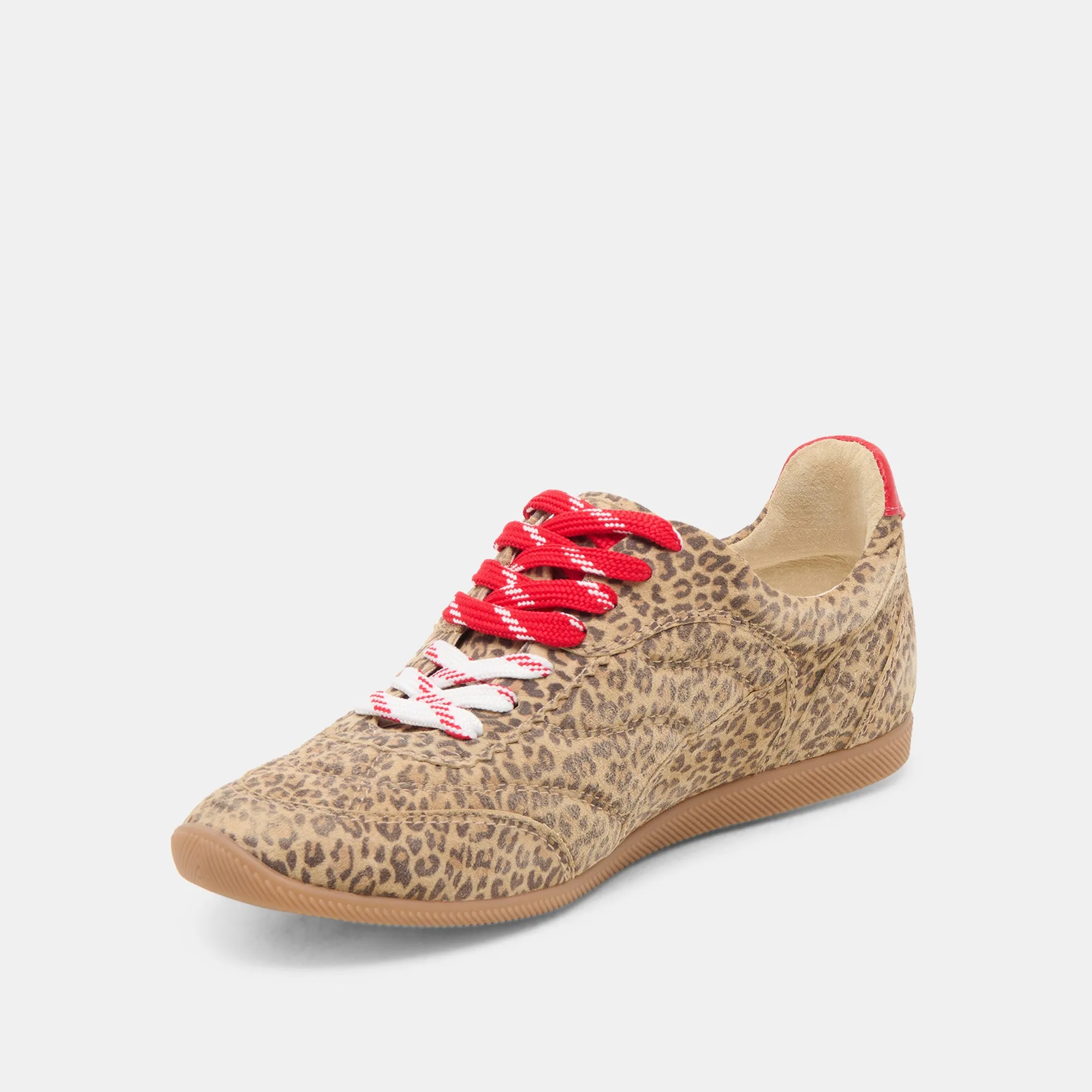LAINI SNEAKERS TAN IMPRIMÉ LÉOPARD EN DAIM