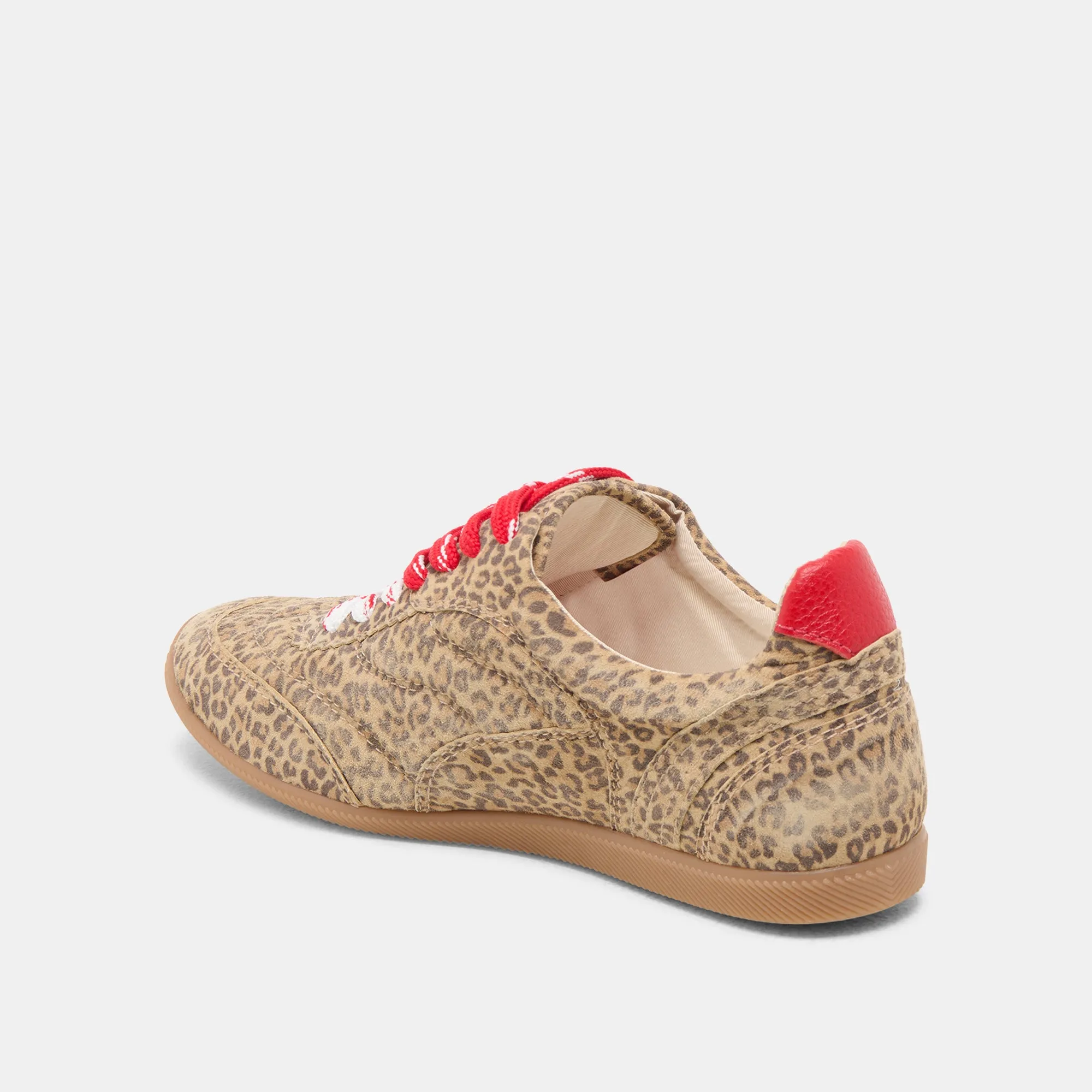 LAINI SNEAKERS TAN IMPRIMÉ LÉOPARD EN DAIM