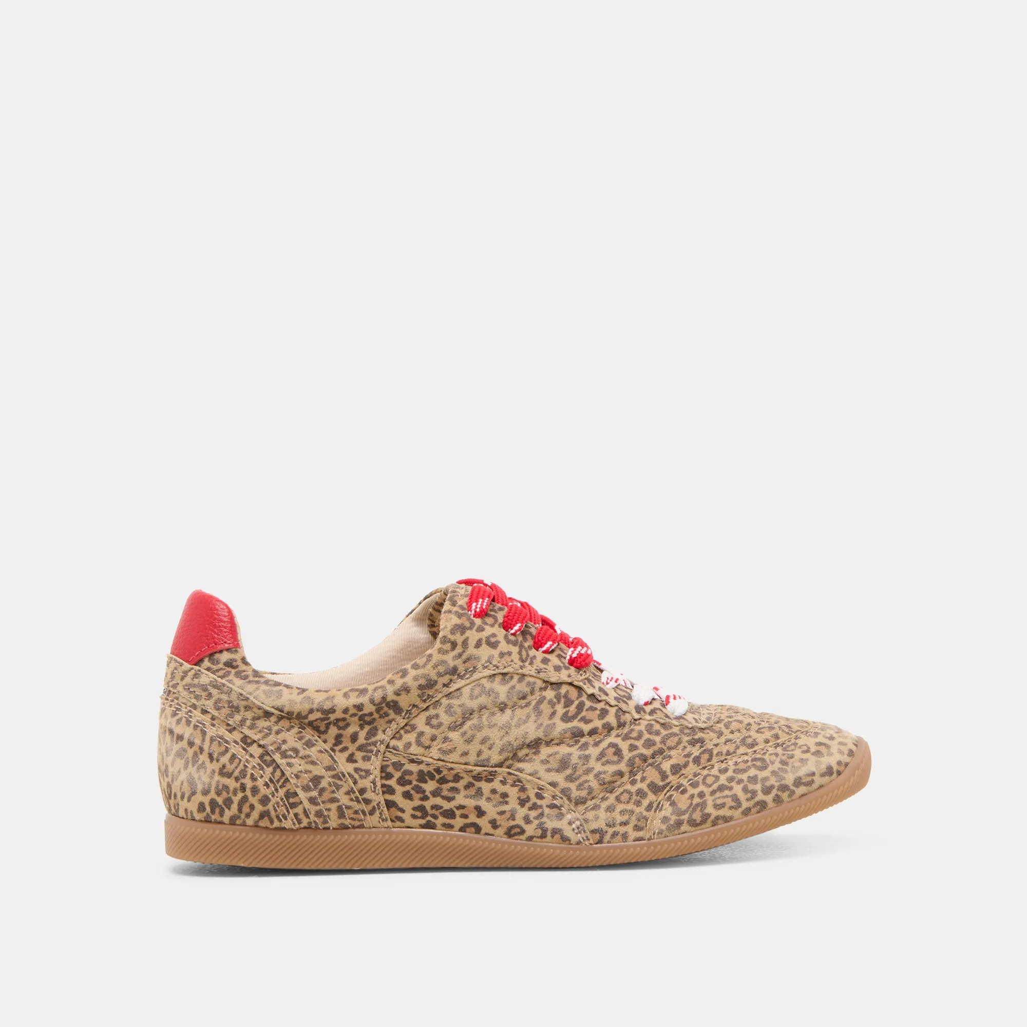 LAINI SNEAKERS TAN IMPRIMÉ LÉOPARD EN DAIM