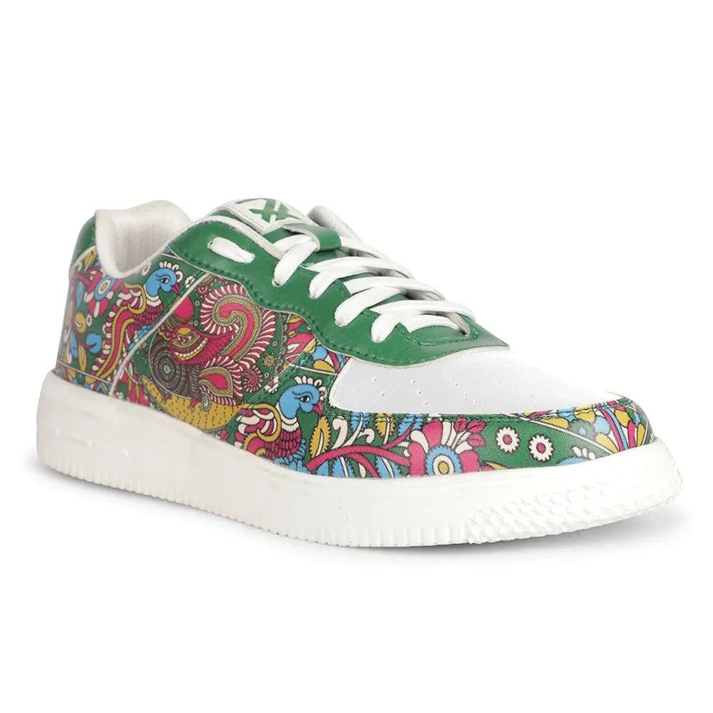 Baskets décontractées Liberty Leap7x Lacing White Kalamkari imprimées pour hommes MJH-M01