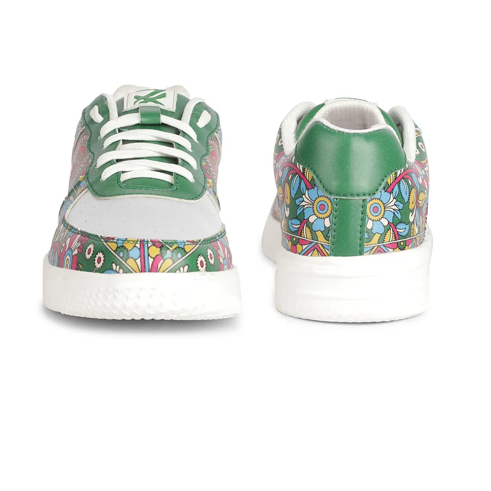 Baskets décontractées Liberty Leap7x Lacing White Kalamkari imprimées pour hommes MJH-M01