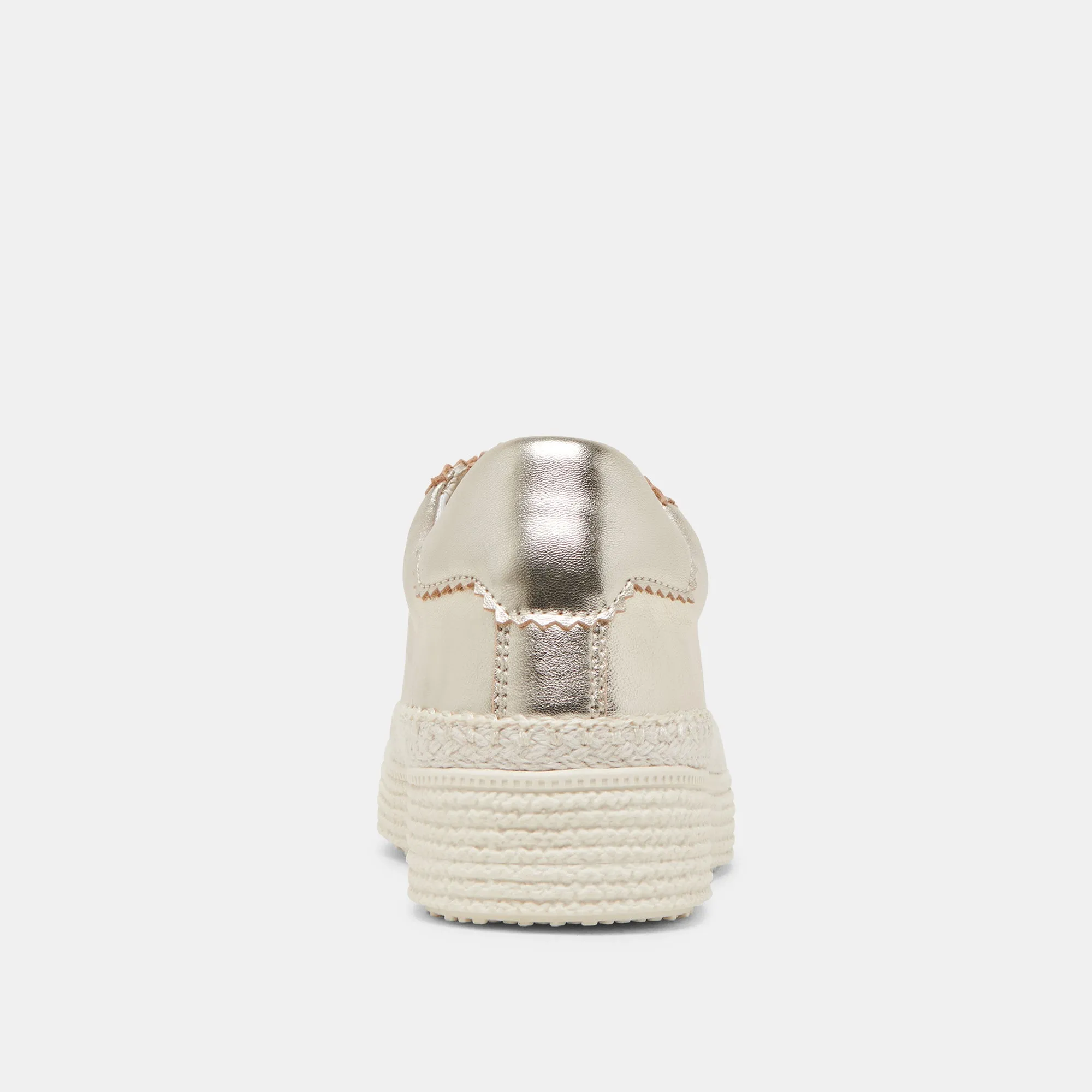 LENNIX SNEAKERS CUIR MÉTALLISÉ OR CLAIR