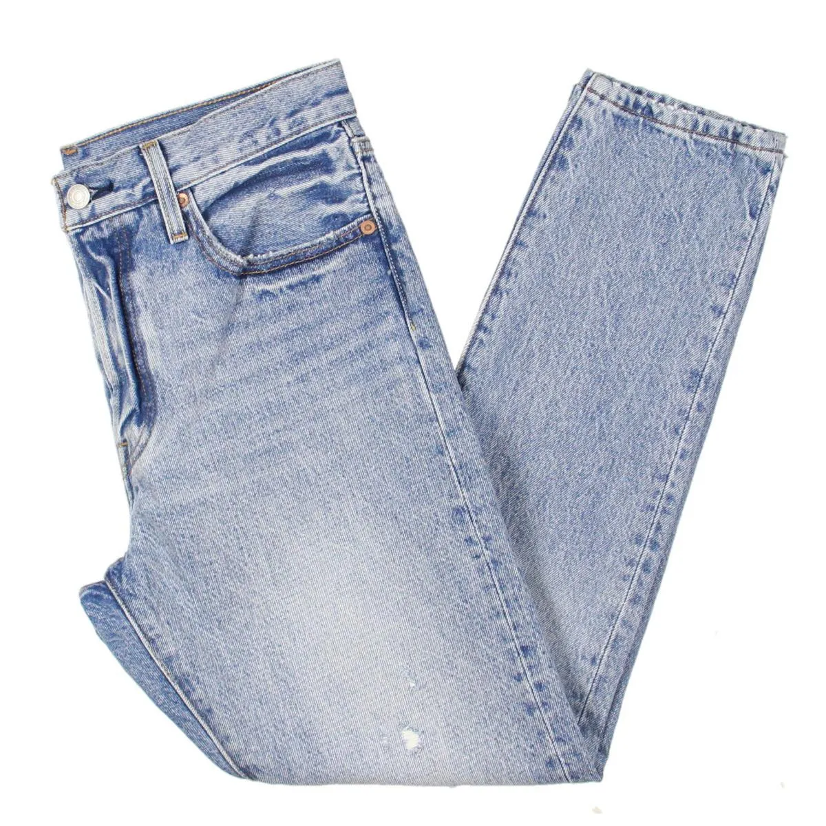 Levi's Femmes 501 Jeans Skinny à boutons détruits