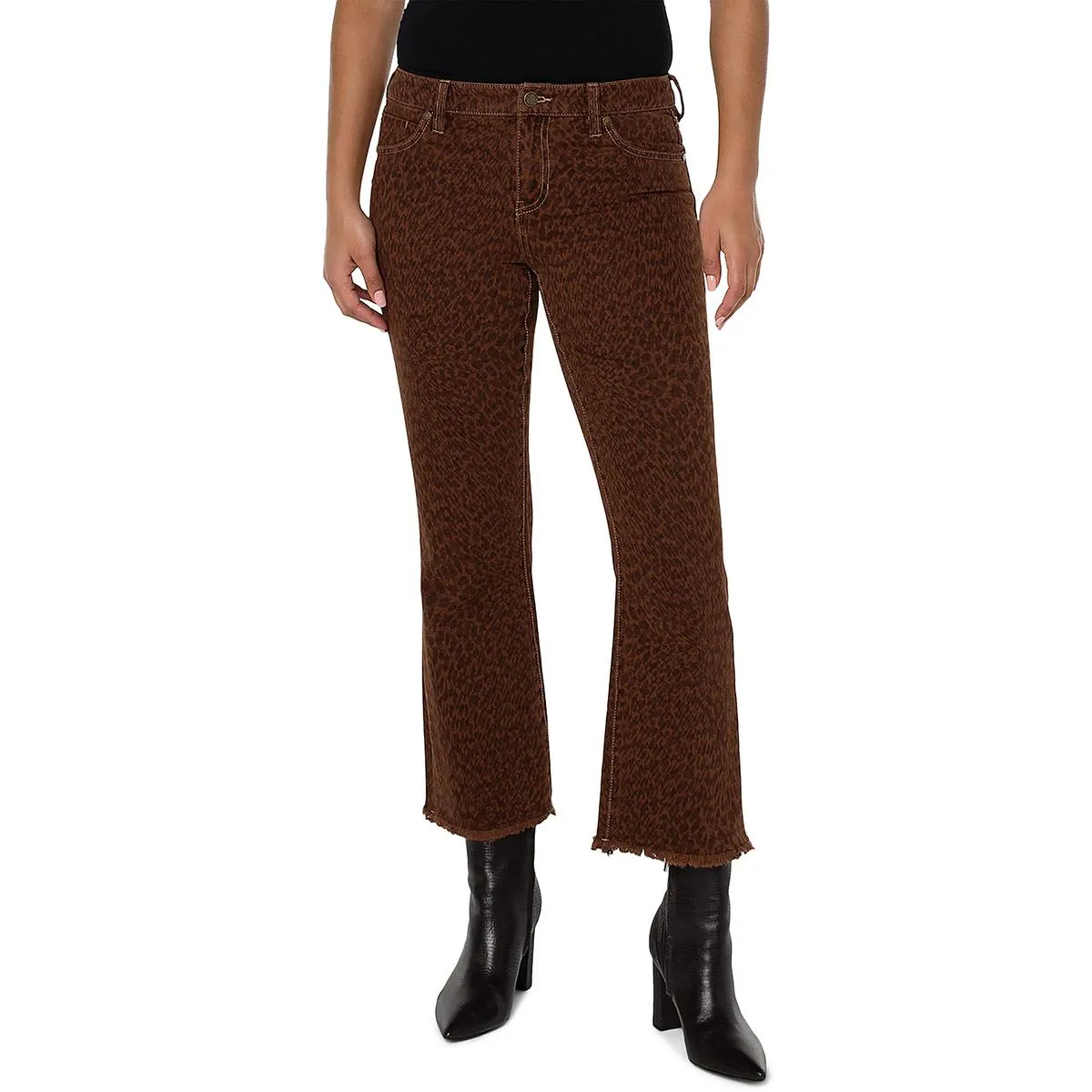 Jeans Flares Femme Liverpool Imprimé Animal Court