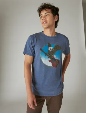 Lucky Brand Eagle Guitar Tee Dark Denim Lucky Brand