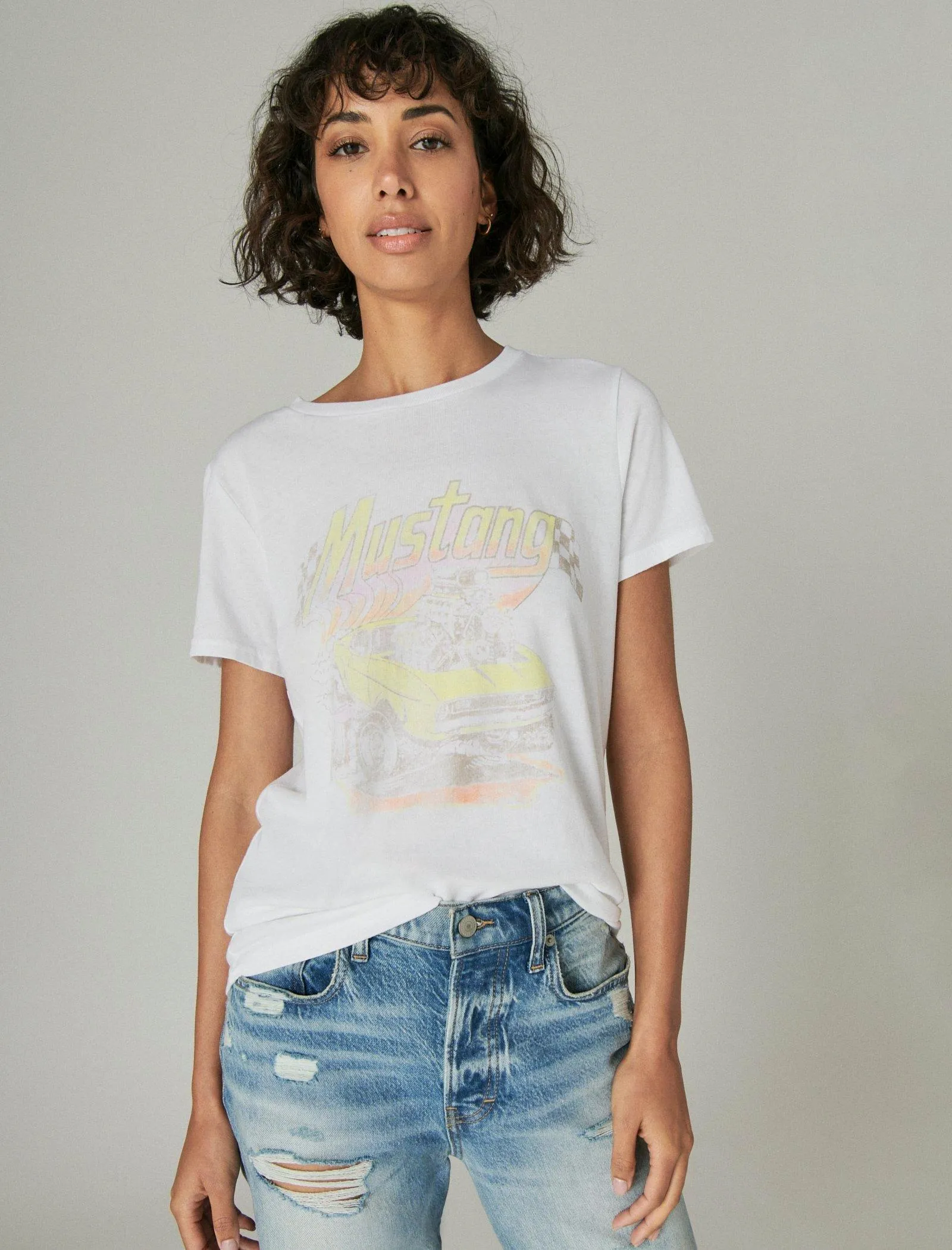 Lucky Brand Mustang Classic Crew Blanc éclatant Lucky Brand