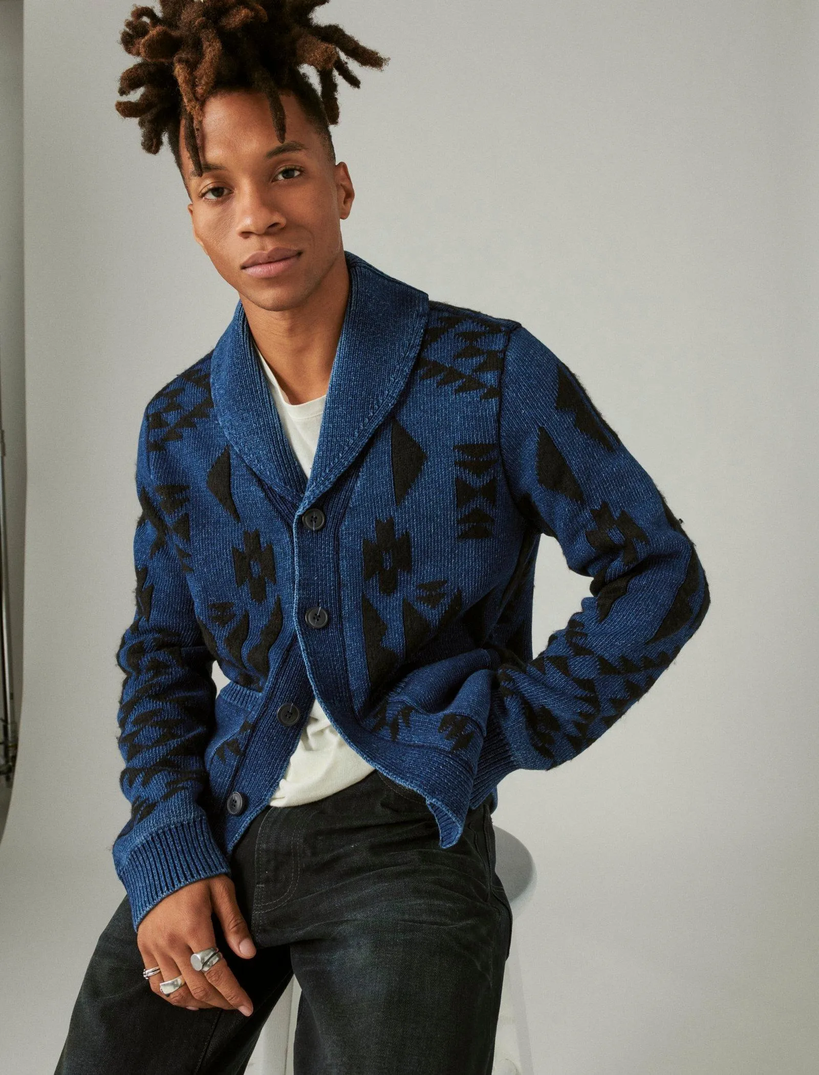Cardigan Yellowstone Lucky Brand # 419 Indigo Lucky Brand
