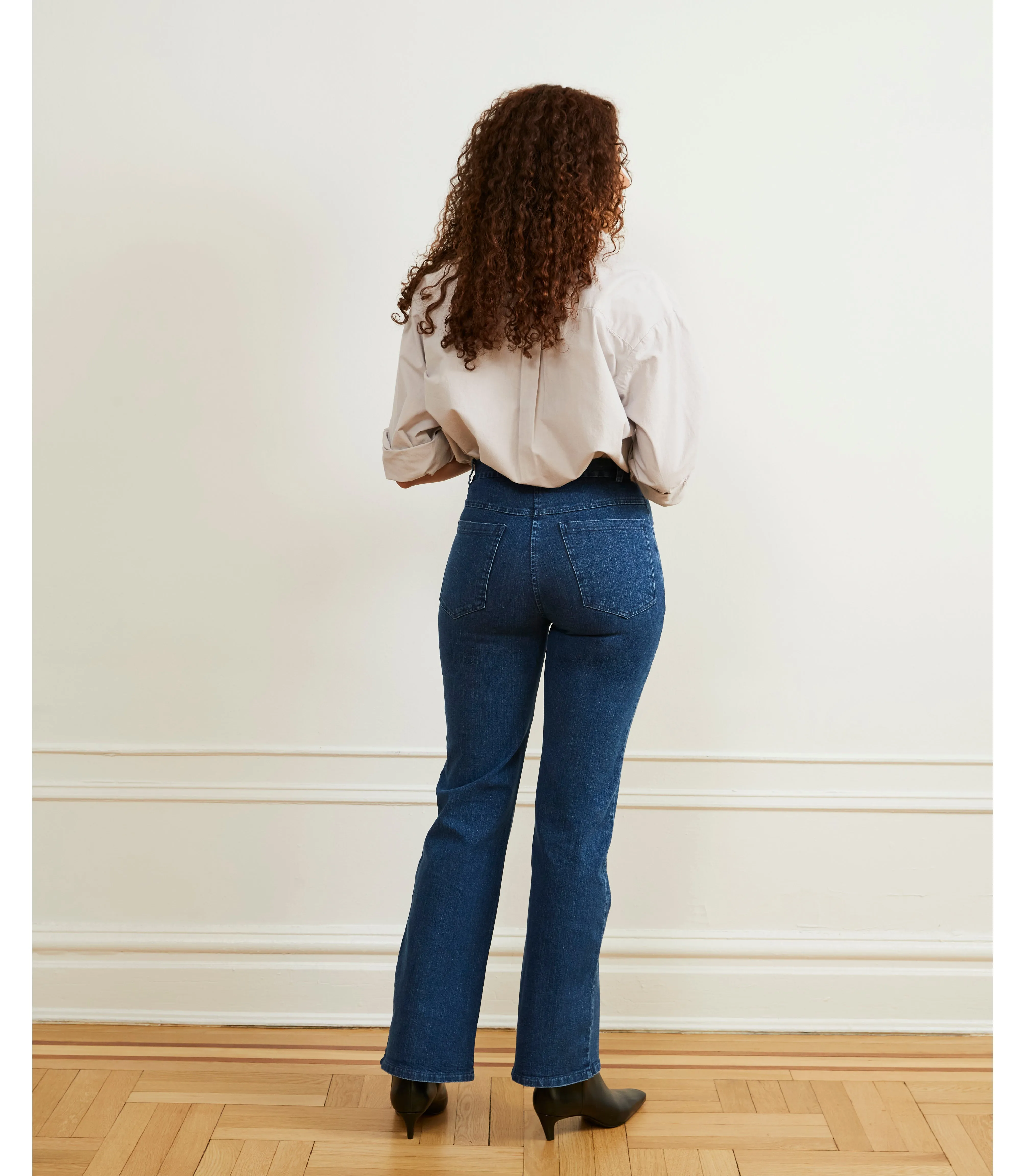 Marie Flare Leg Jeans - Bleu Indigo Foncé