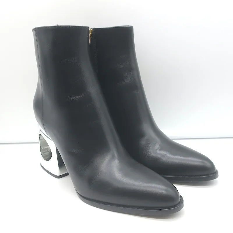Bottes chelsea Marni à talon découpé en cuir noir taille 38
