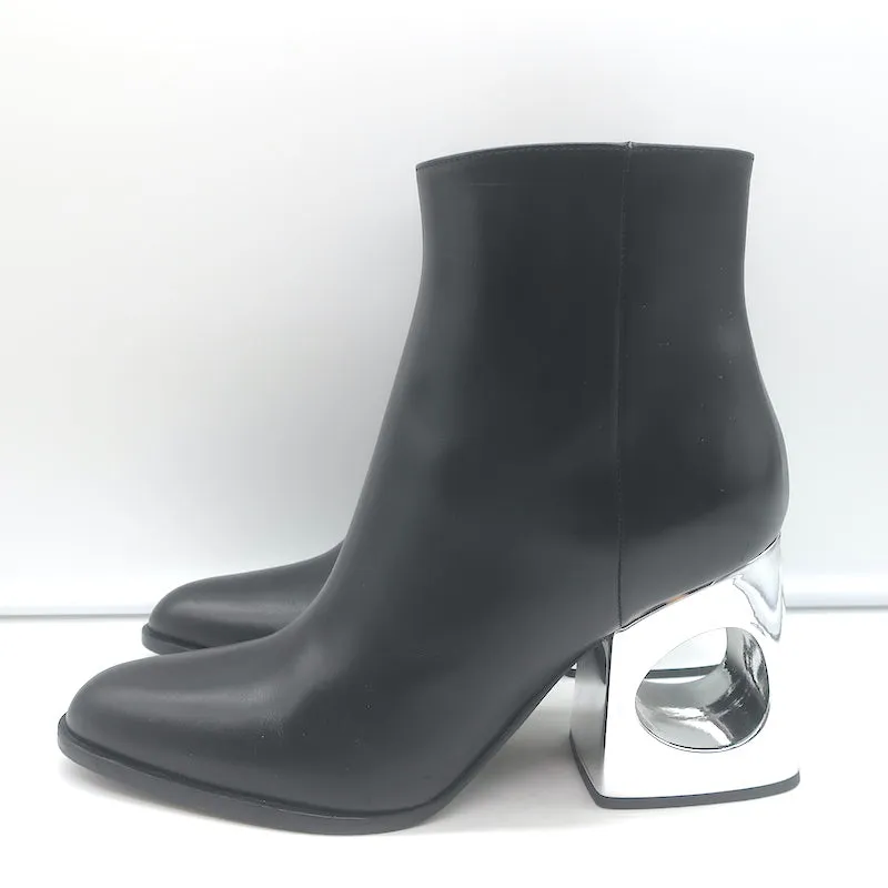 Bottes chelsea Marni à talon découpé en cuir noir taille 38