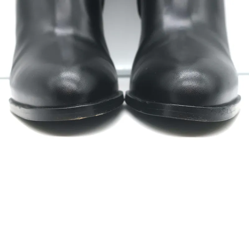 Bottes chelsea Marni à talon découpé en cuir noir taille 38