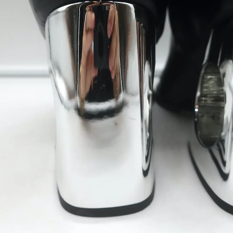 Bottes chelsea Marni à talon découpé en cuir noir taille 38