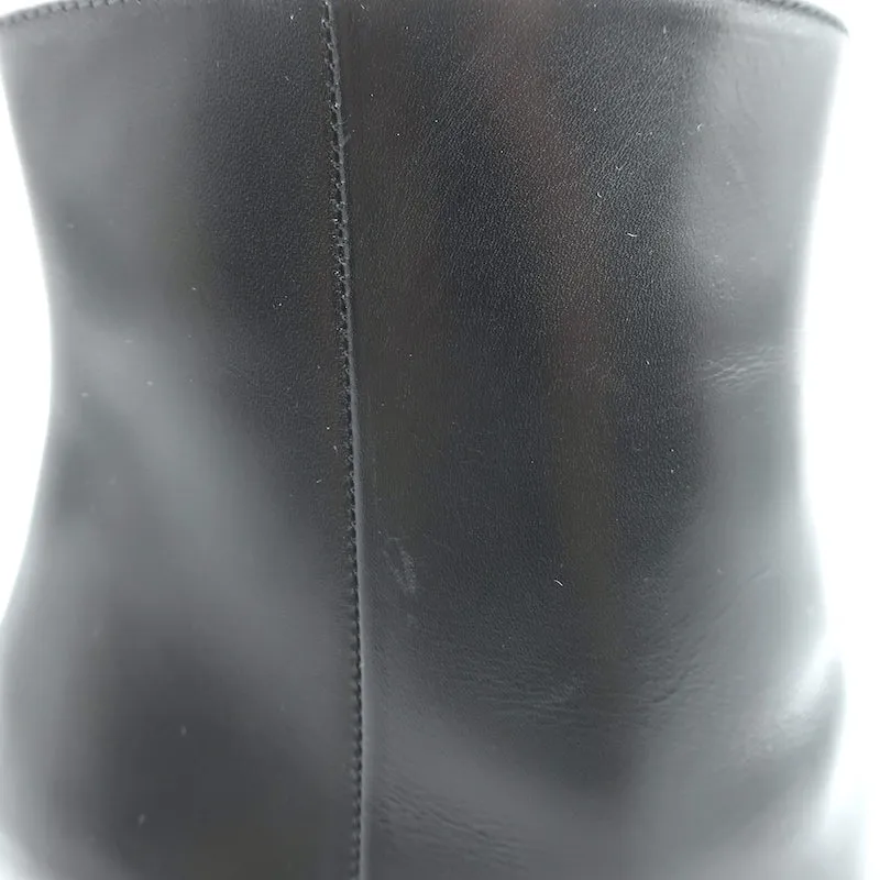 Bottes chelsea Marni à talon découpé en cuir noir taille 38