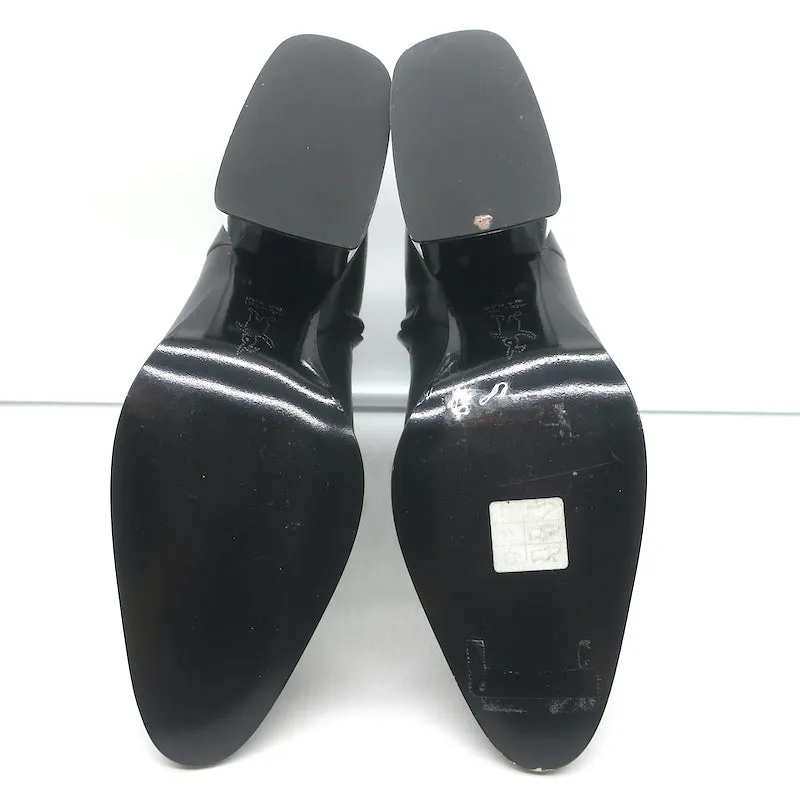 Bottes chelsea Marni à talon découpé en cuir noir taille 38