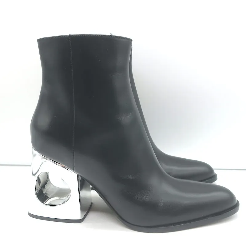 Bottes chelsea Marni à talon découpé en cuir noir taille 38