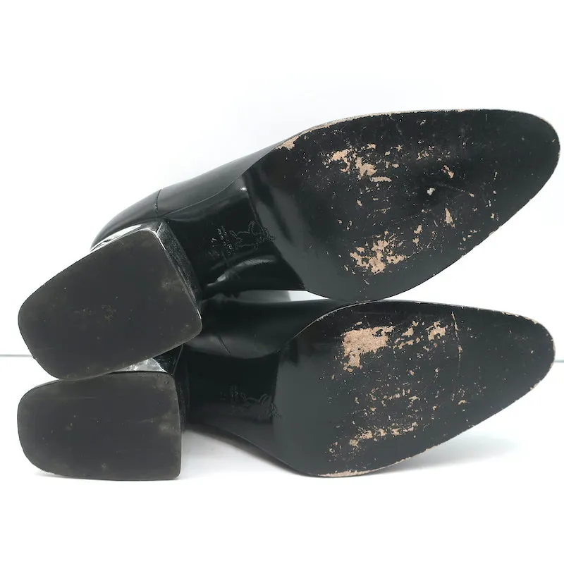 Bottes chelsea Marni à talon découpé en cuir noir taille 41