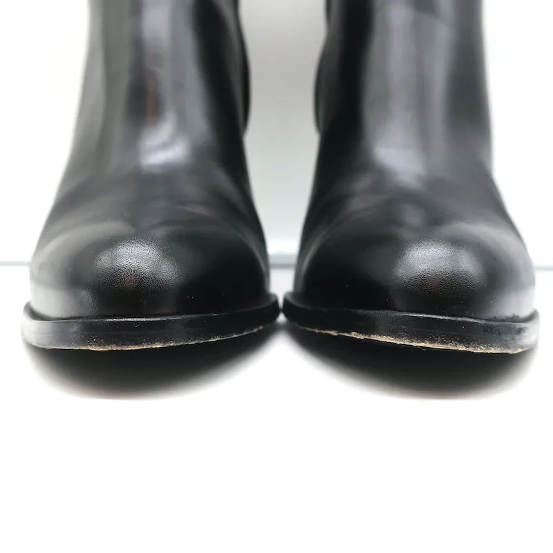 Bottes chelsea Marni à talon découpé en cuir noir taille 41