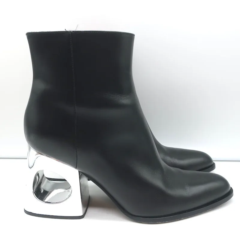 Bottes chelsea Marni à talon découpé en cuir noir taille 41