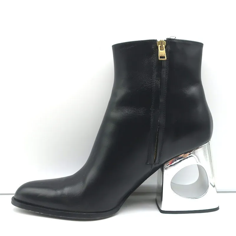 Bottes chelsea Marni à talon découpé en cuir noir taille 41