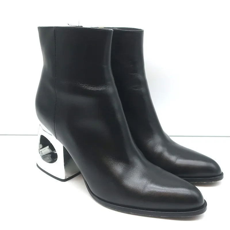 Bottes chelsea Marni à talon découpé en cuir noir taille 41