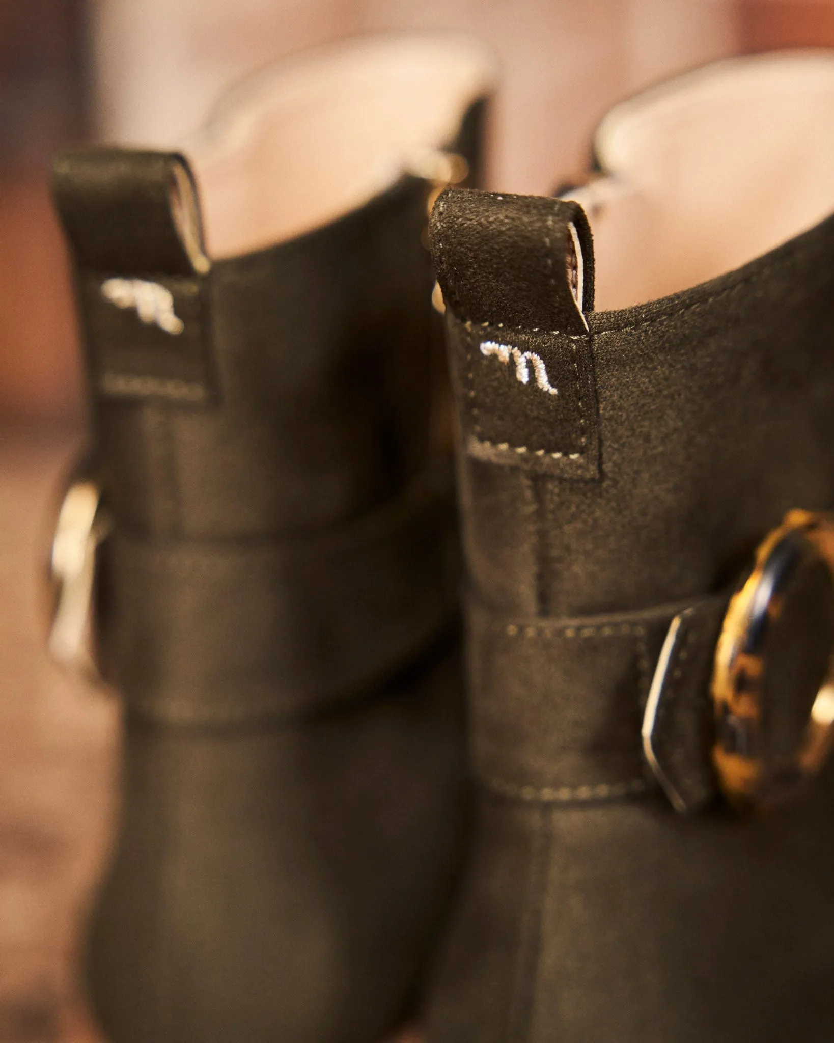 Bottes à boucle en simili cuir vegan Maze | Kaki