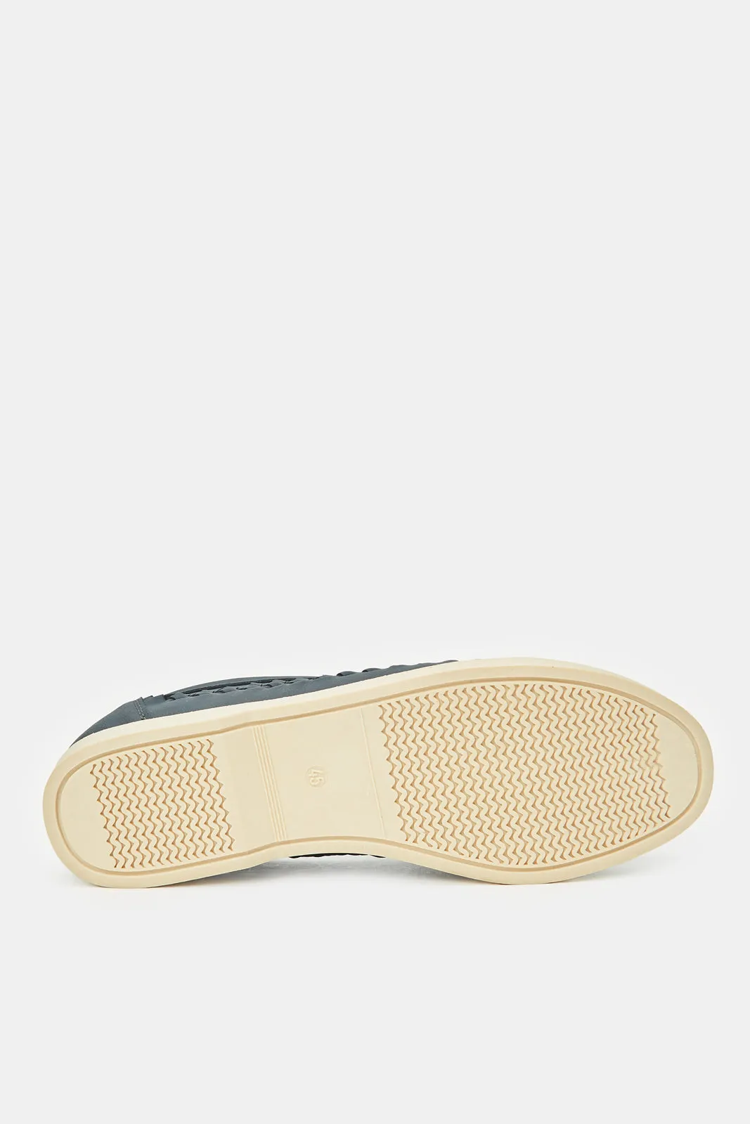 Mocassins tissés texturés marine pour homme