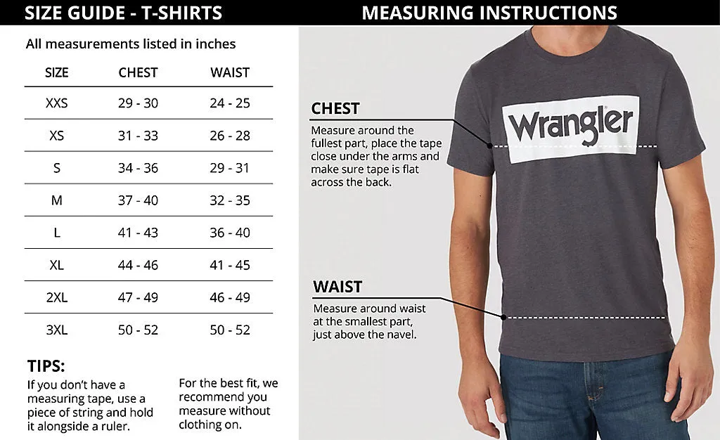 T-shirt Wrangler All American Tradition pour homme en charbon chiné - Vêtements Wrangler