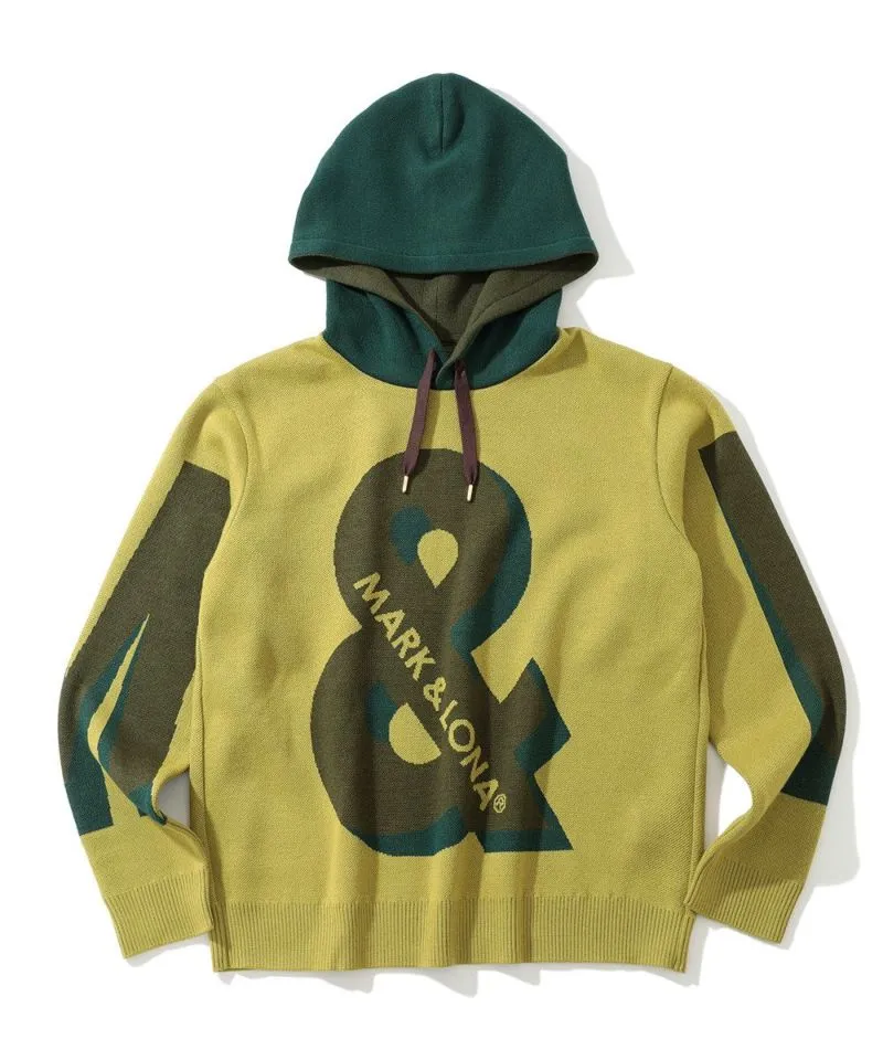 Pull à capuche homme tricoté JAUNE