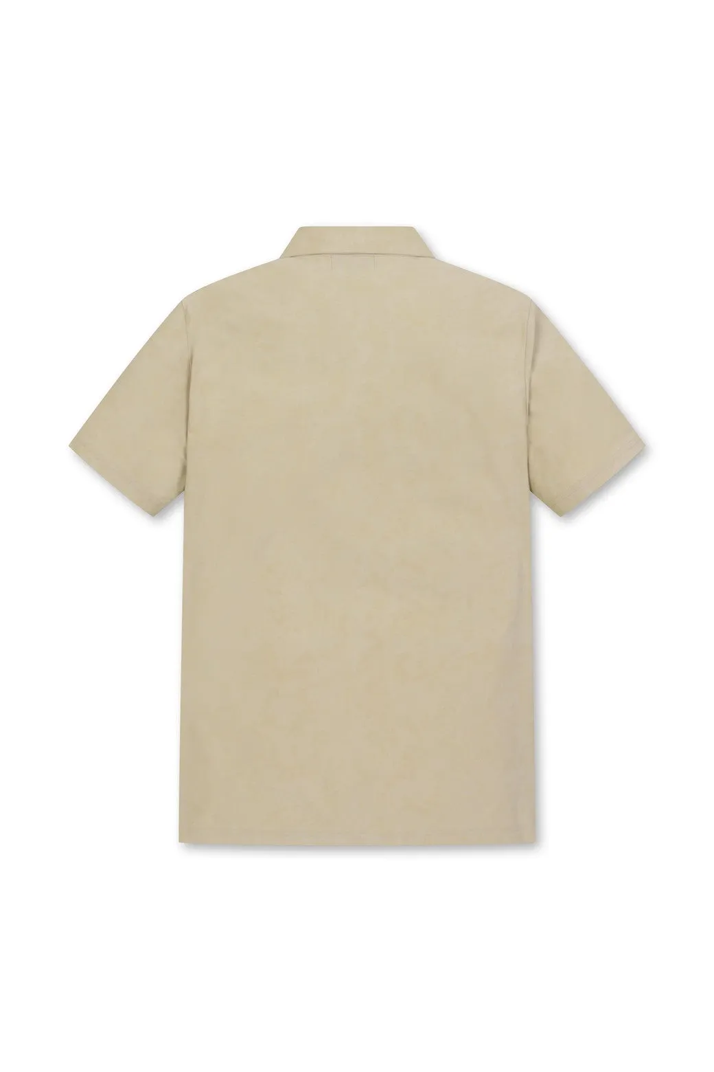 Polo sportif stretch brume pour homme - Marron