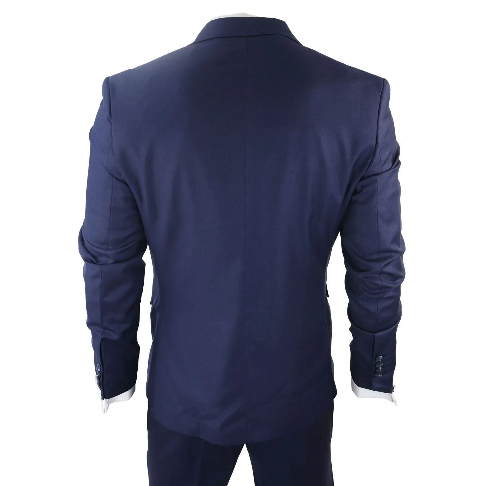 Costume classique pour homme 3 pièces bleu marine uni