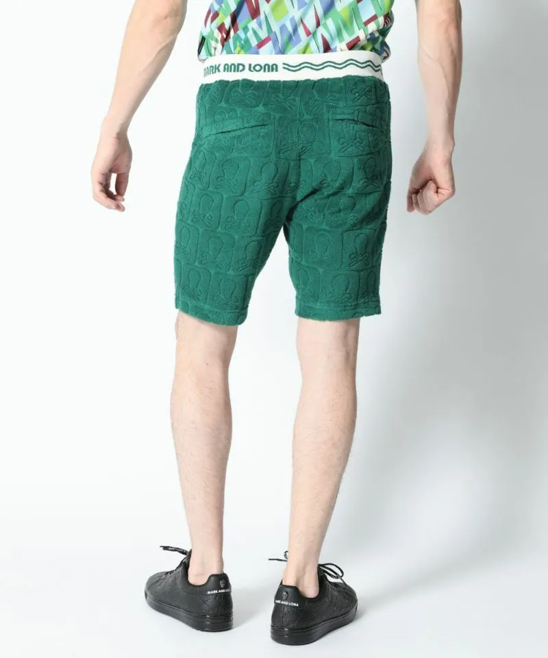Short en velours vert pour homme