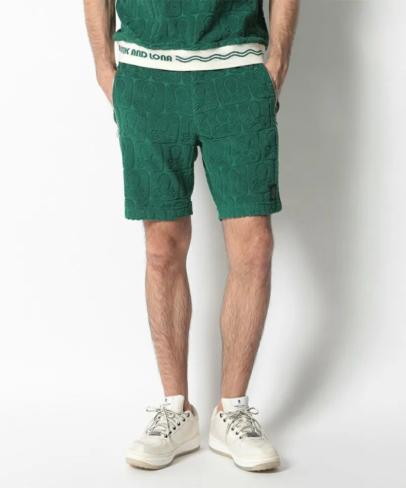 Short en velours vert pour homme