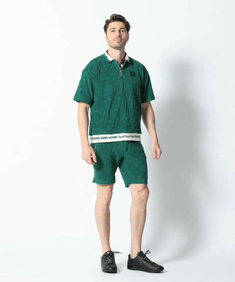 Short en velours vert pour homme