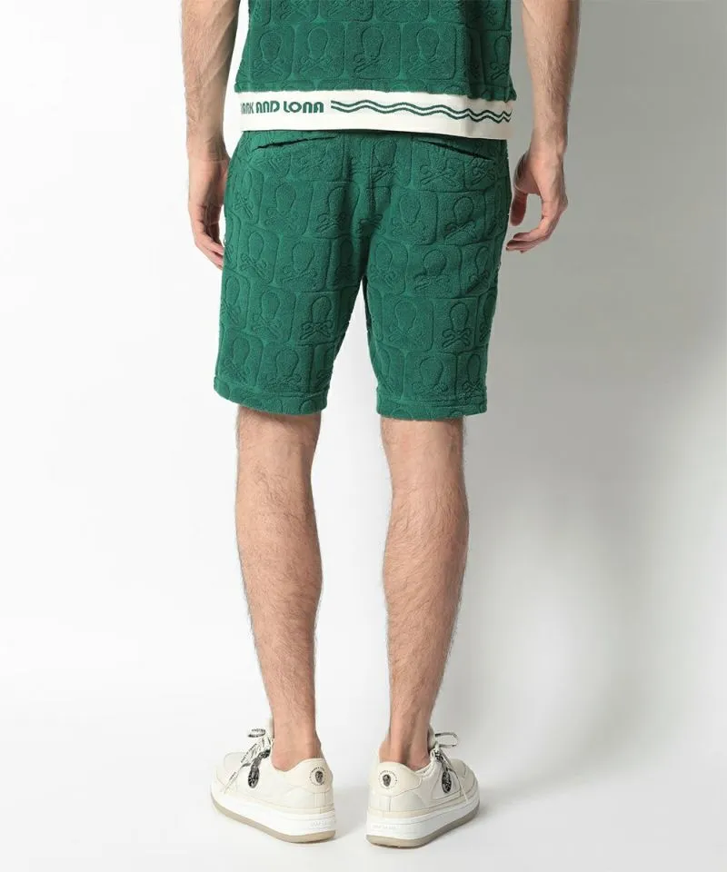 Short en velours vert pour homme