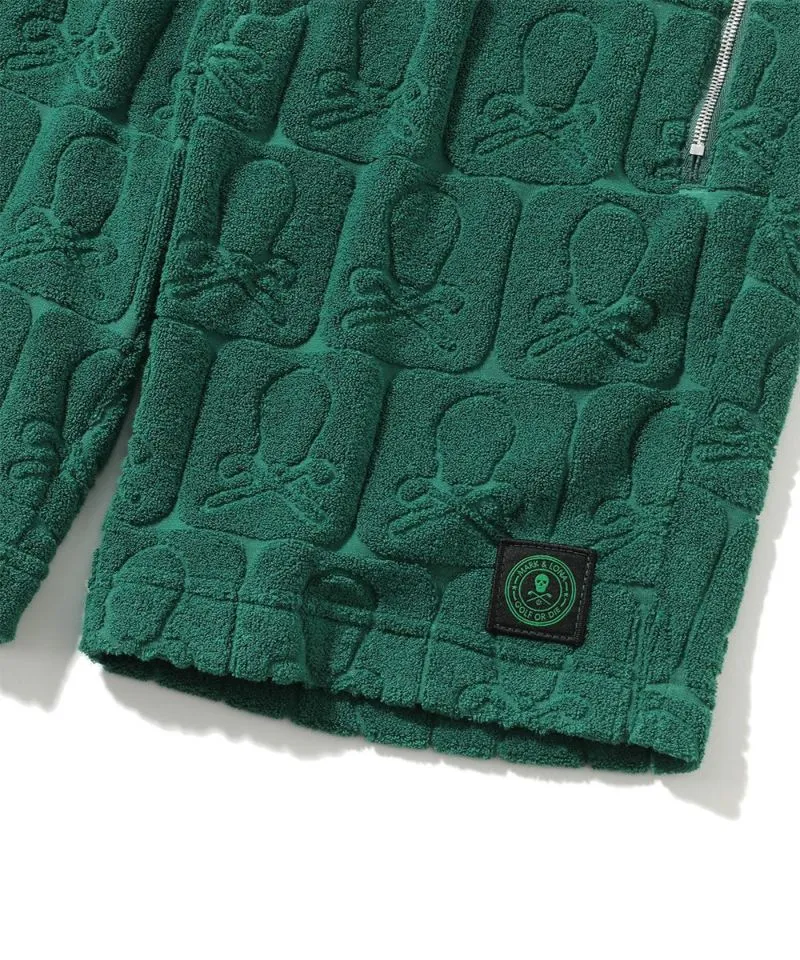 Short en velours vert pour homme