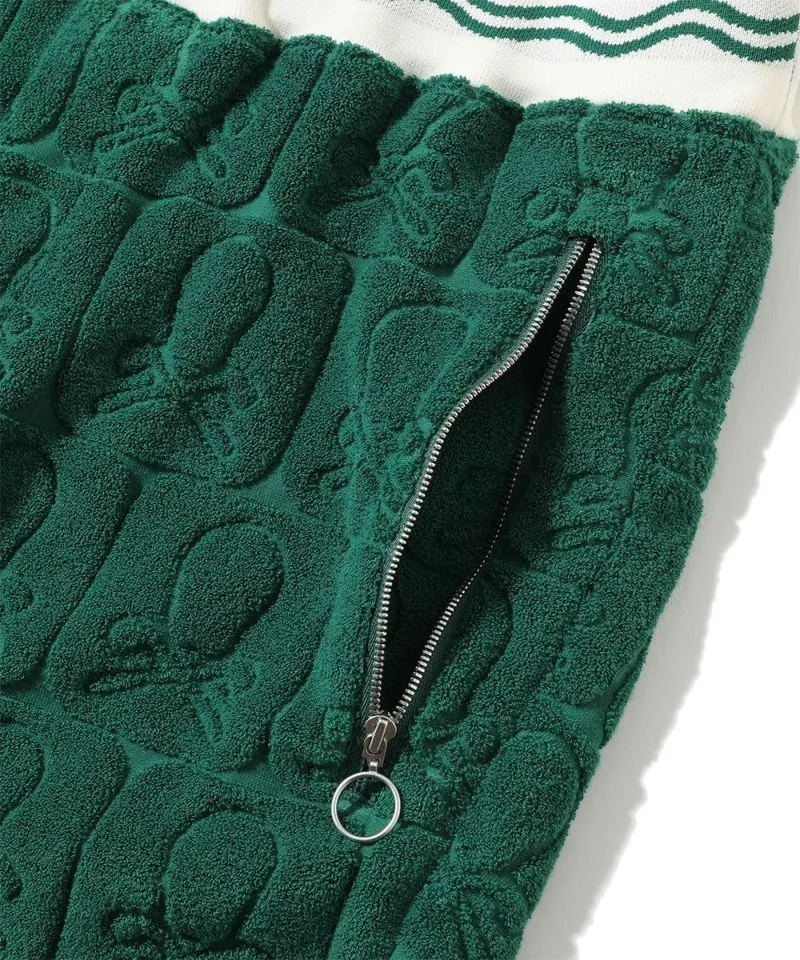 Short en velours vert pour homme